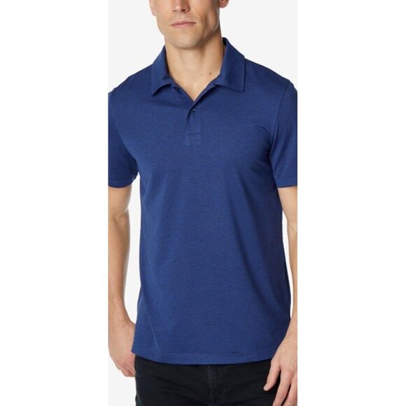 32 Degrees Polo Men's MEDIUM Blue Short-Sleeve Techno Mesh Soft Stretch NEW - Picture 11 of 11